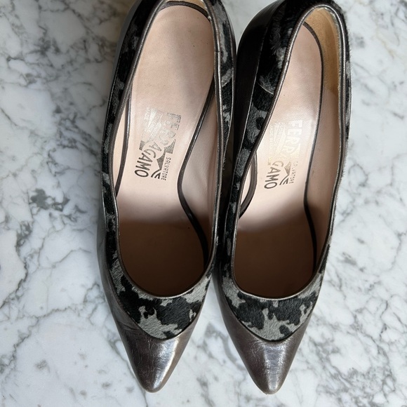 Authentic Salvatore Ferragamo Heels with Pony Hair Details - Picture 5 of 9